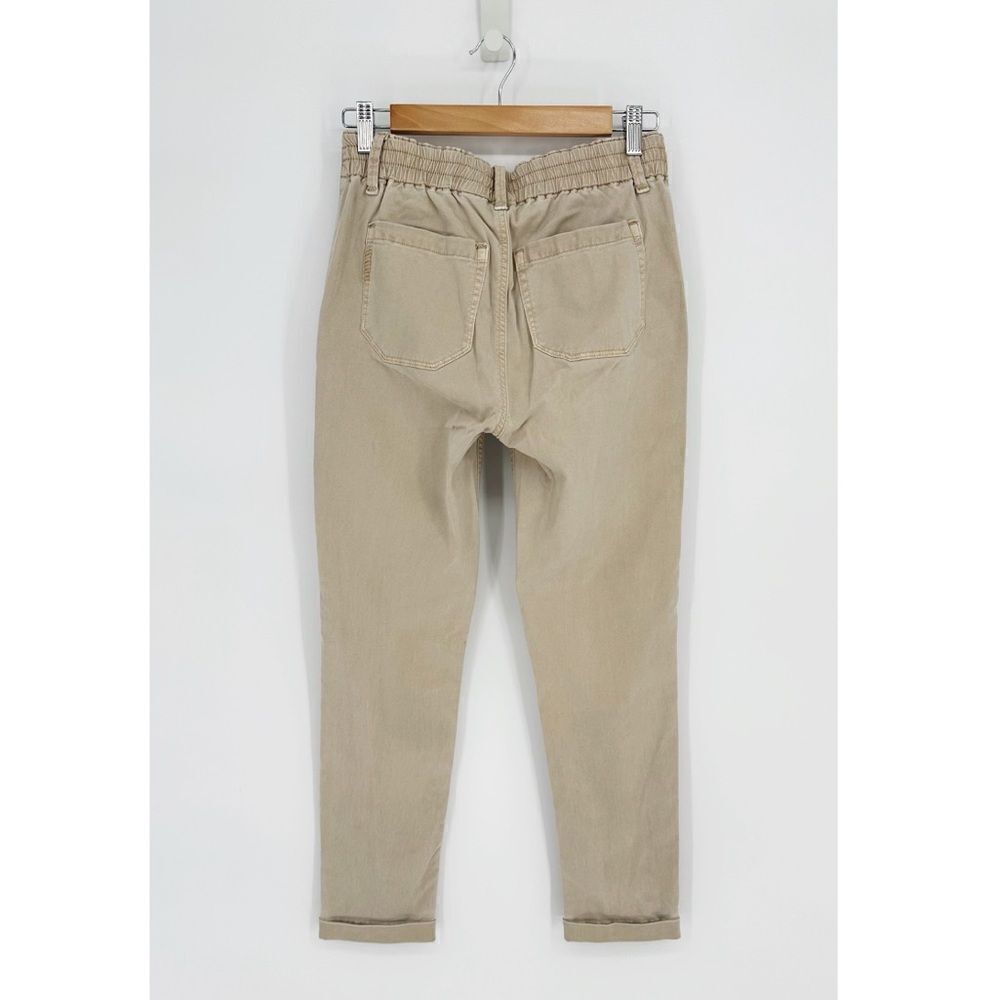 Paige Christy Chino Jogger Pants Drawstring in Faded Beige Wash Women's 25 - Picture 5 of 8